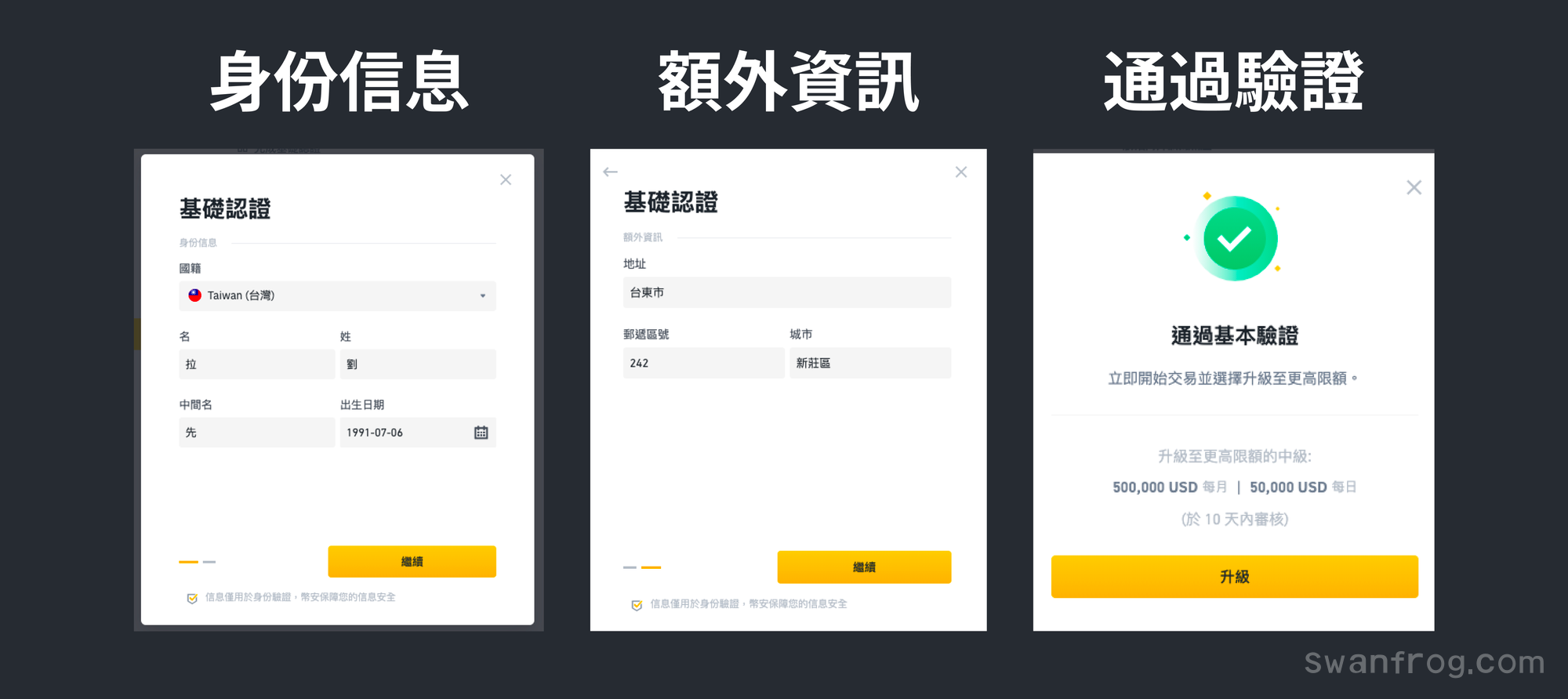 Binance 幣安註冊及身份驗證KYC